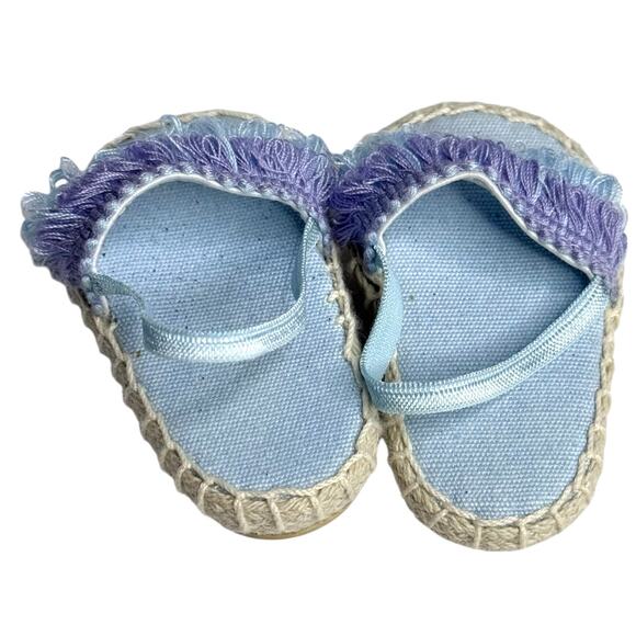 VTG American Girl Coconut Fun Outfit I SHOES Blue Fringe Doll Sandals Platform - Picture 4 of 7